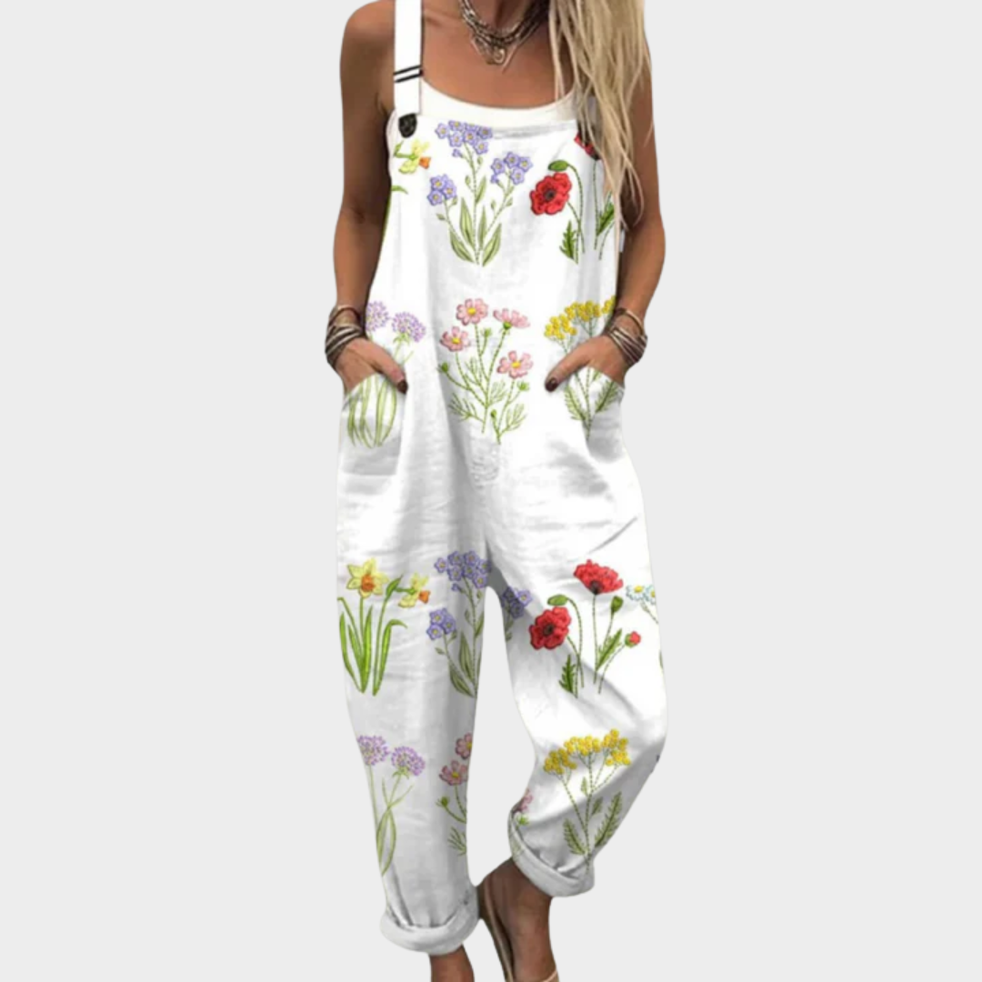 Blanc à Motif Floral / 5XL