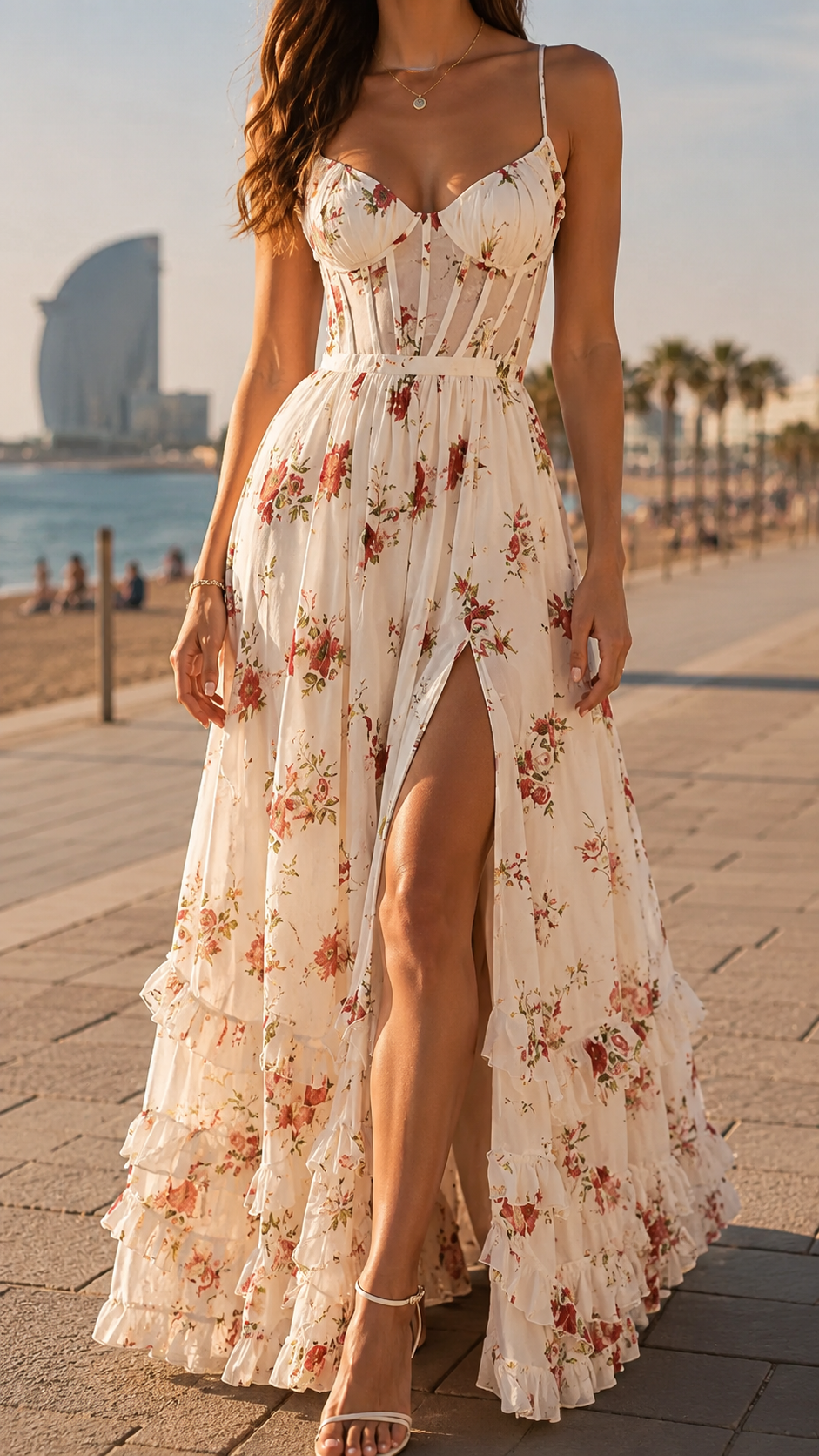 Blanc floral / XXL